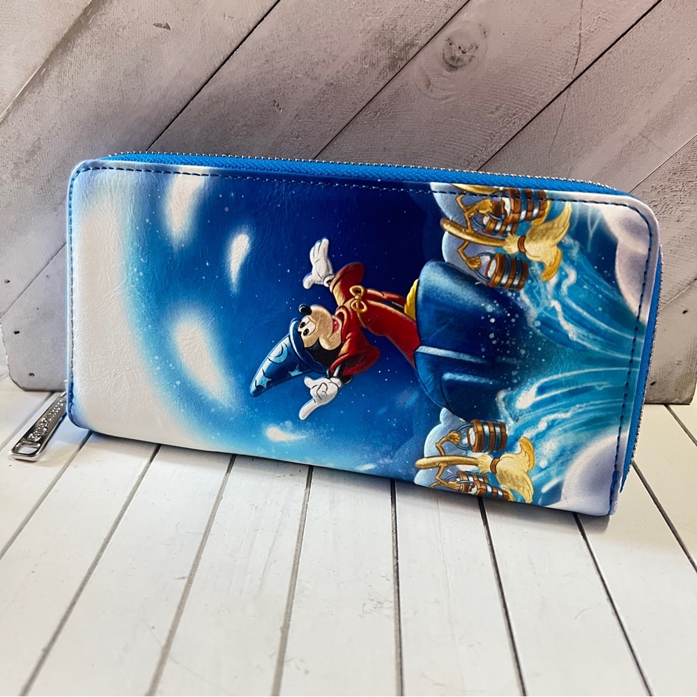 EUC Loungefly Blue Mickey wallet - Picture 2 of 10